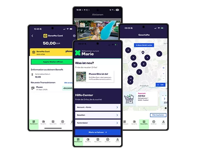 Intuitive Navigation in der Pluxee App