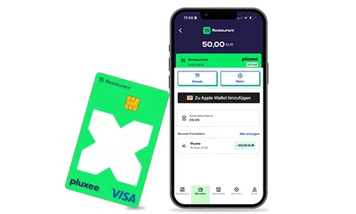 Pluxee Restaurant Karte mit Pluxee App