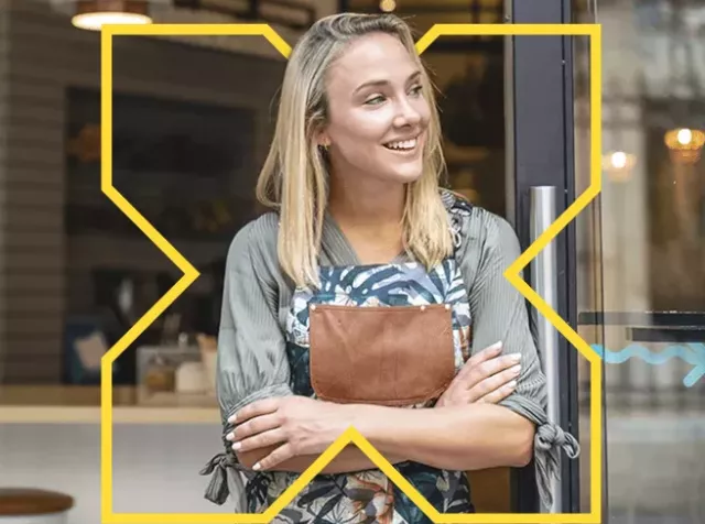 Restaurant Betreiberin im Mittelpunkt des Pluxee X-Landmark