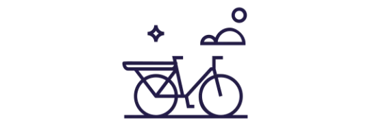 Pluxee Bike - Grafik eines Fahrrads in der Natur – steht für Dienstradleasing