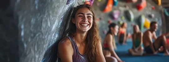 Junge Frau beim Sport; Pluxee Wellbeing: Fitness und mentale Gesundheit.